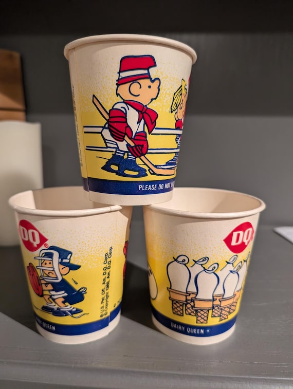 1988 Dairy Queen Ice Cream Shake Cup Old & Original Vintage Dennis
