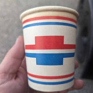 NOS Original 1970s Chevrolet Chevy  Dealership vintage paper cup. - 4th of July theme