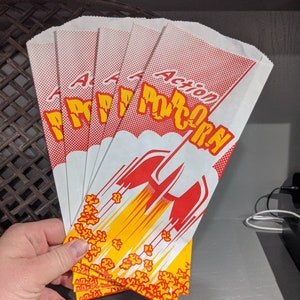 Modern Action Popcorn Rocket Pop Corn Bag - Lot of 5