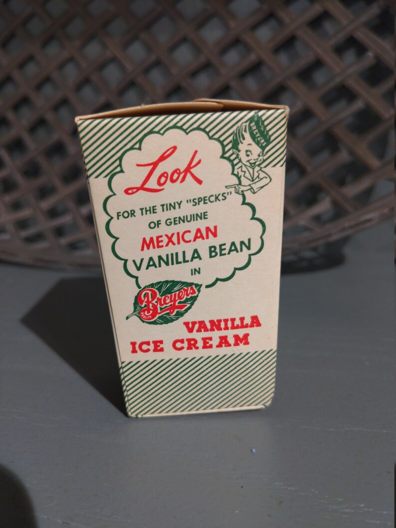 NOS 1940's Breyers Ice Cream Container Green Guy Half Etsy