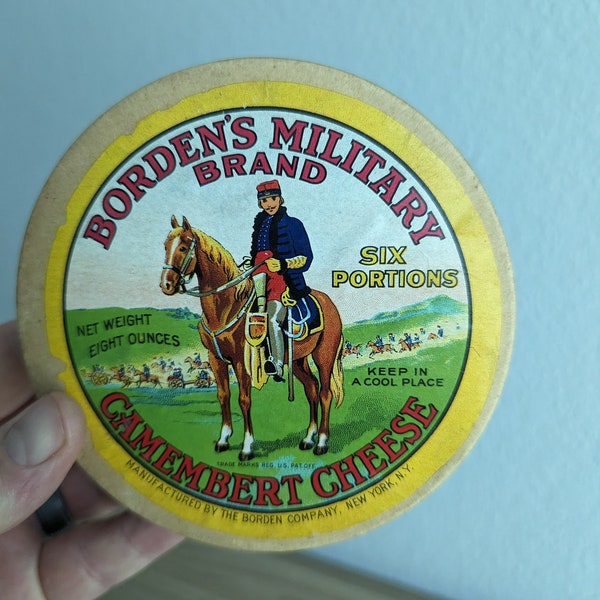 Original 1940's Borden's Military Camembert Cheese Box - Borden Company, New York