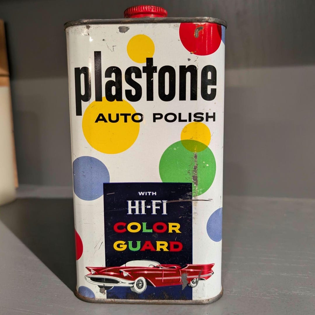 Original 1960s Turtle Wax Plastitone Car Wax Metal Can - Dated 1962 ...