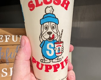 Cirka 1970-talets NOS Slush Puppies vaxad sodakopp - Gammal & Original