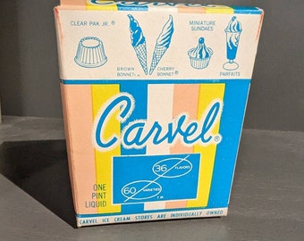 1969 Carvel Ice Cream Pint Box - Yonkers, New York