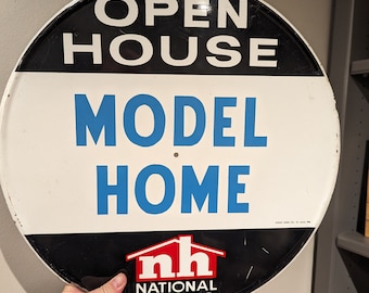 Original 1960's National Homes Model Home  Mid Century Modern  Metal Sign