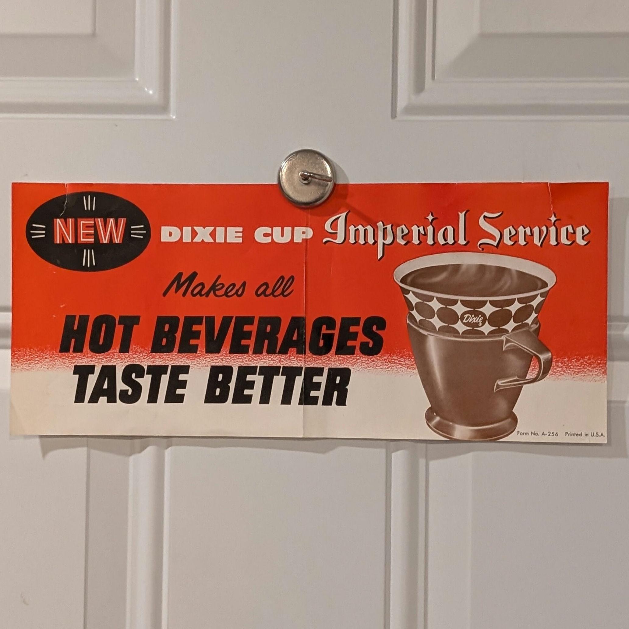 1950s Dixie Cups Imperial Service for Coffee Poster Sign Poster
