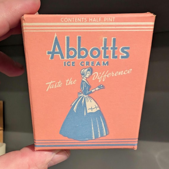 NOS 1930s Abbotts Ice Cream Container Box - Abbotts Dairies
