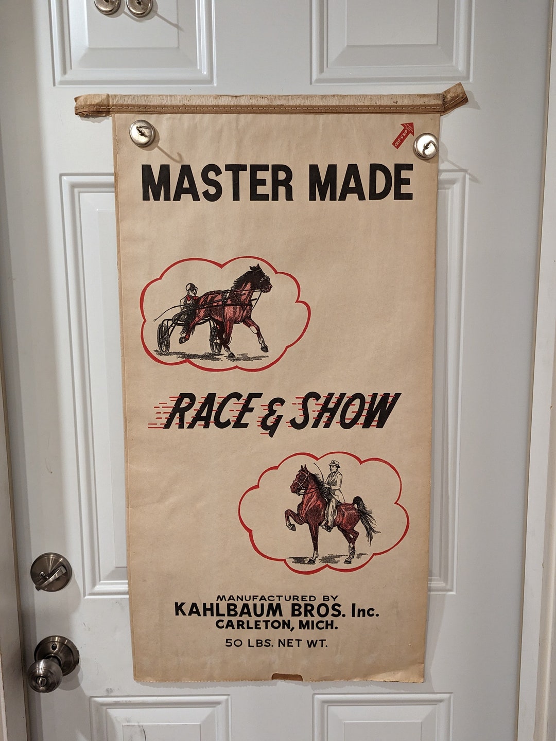 Original 1970's or 80's Master Made Race & Show Paper Food Sack - Old ...