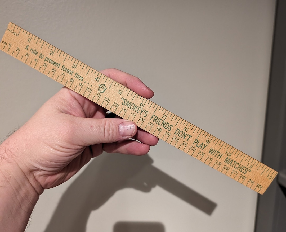 Forest Ruler Old & Original 1960s 70s Smokey Bear Forest Wood Ruler US - Etsy