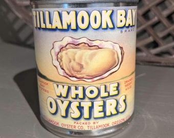 1950's Tillamook Whole Oysters Can - Old Label on New Can - Vintage Grocery Store - Oregon