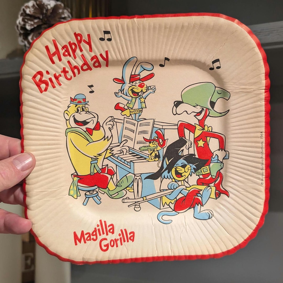 NOS 1964 Magilla Gorilla Happy Birthday Plate Hannah Barbera
