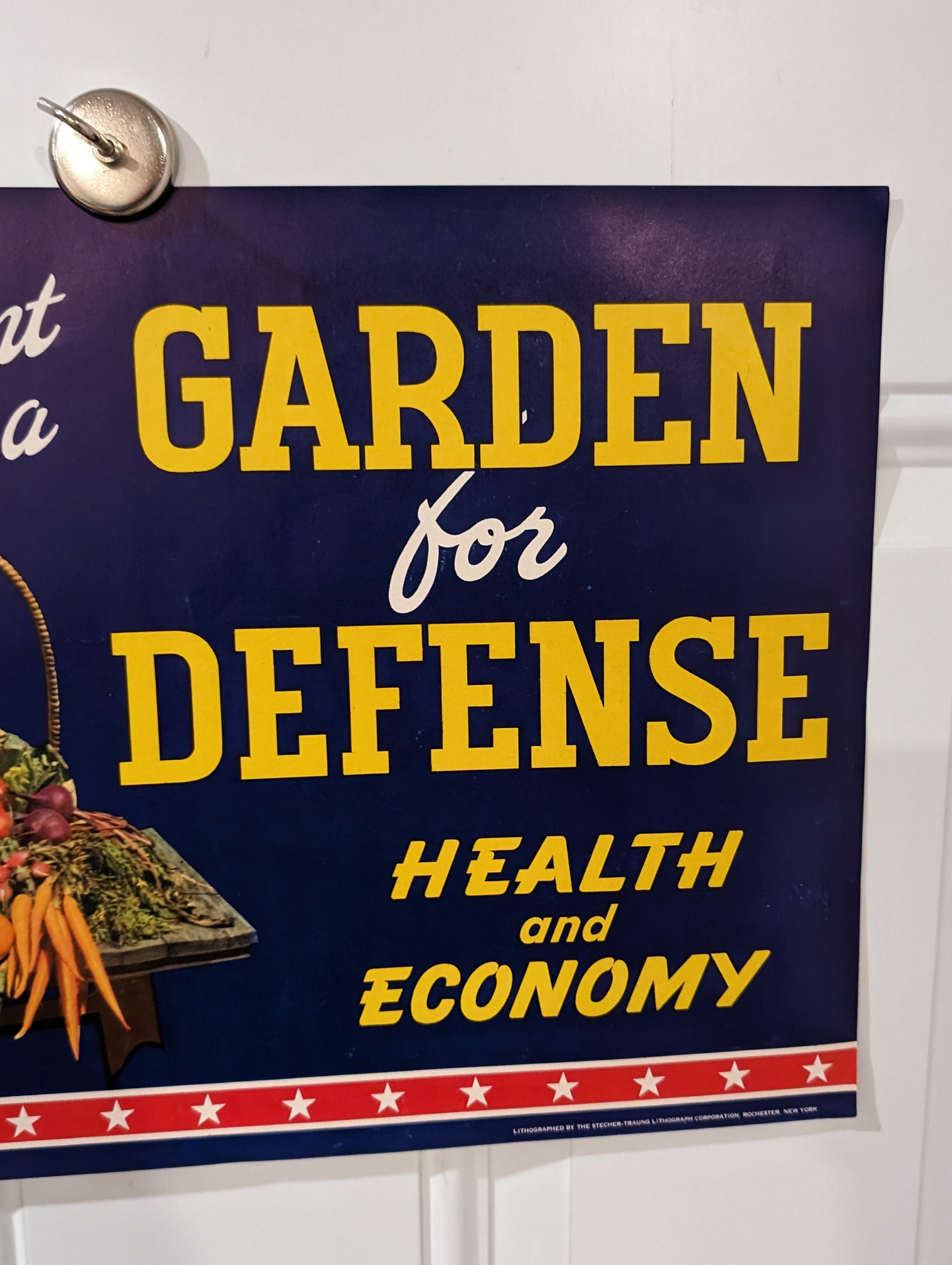 1940s Garden for Defense Victory Garden Sign - Old & Original