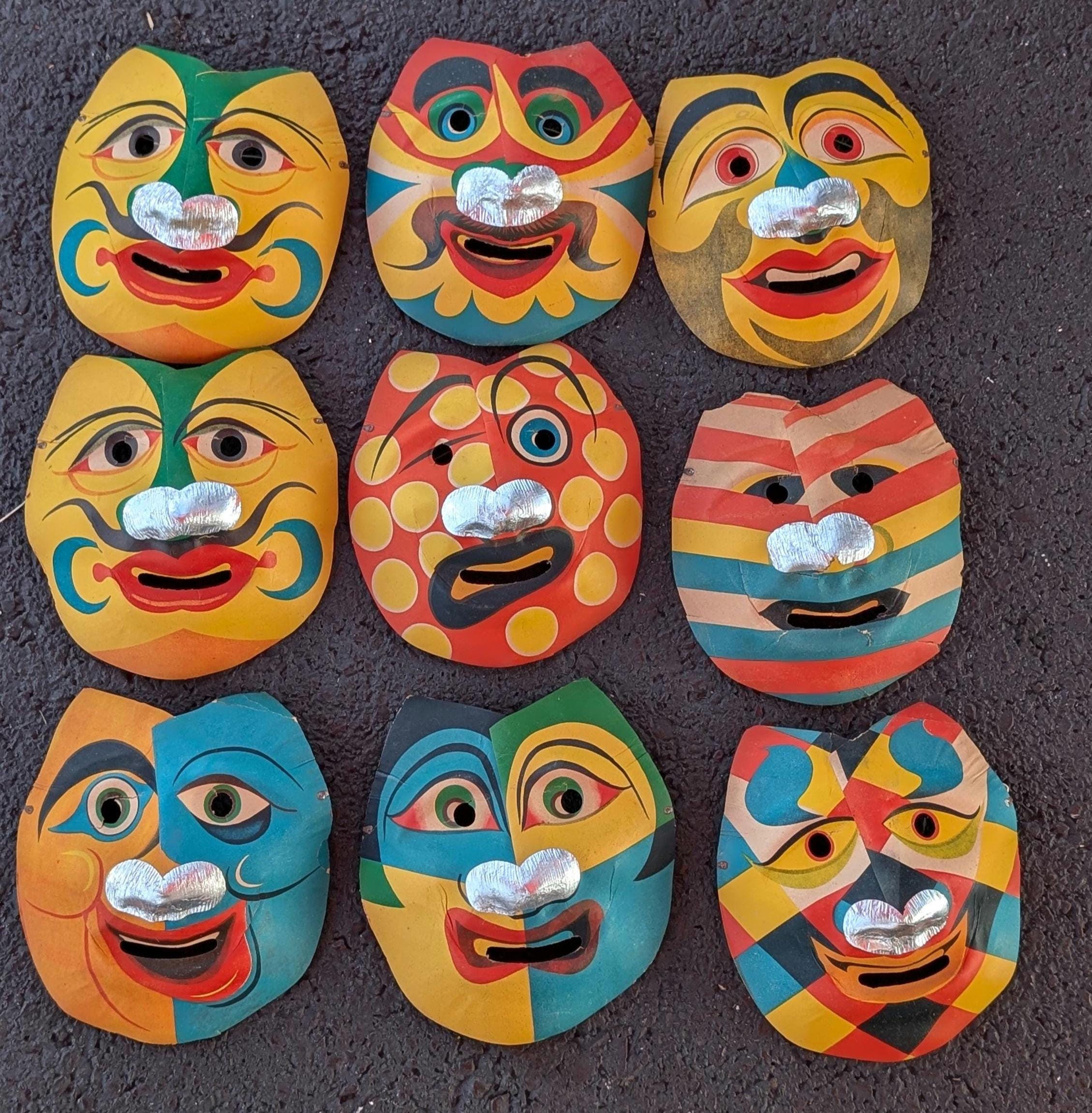 Early Original 1920s 30s Halloween Masks - Japan - CHOICE