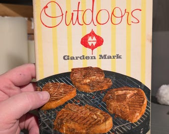 1960s How to Cook Outdoors Booklet  Montgomery Ward Garden Mark Vintage Cook Book 1961 - 63 Pages