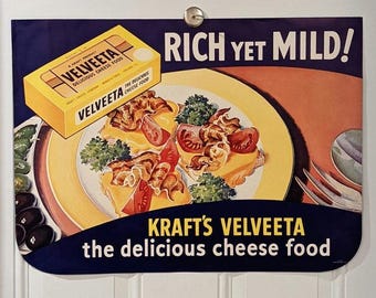 チーズ広告プレート 4枚セット | フランス 1950〜60年代 ヴィンテージ調 1940年代のクラフト ベルビータ フィラデルフィア クリームチーズ