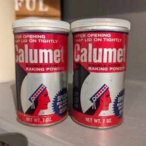 1980s Calumet Baking Powder Tin - Old & Original General Foods New York - CHOICE - Empty