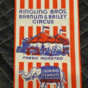 Old Unused Ringling Brothers Barnum & Bailey Circus Peanuts Bags - Old - Original