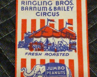 Old Unused Ringling Brothers Barnum & Bailey Circus Peanuts Bags - Old - Original