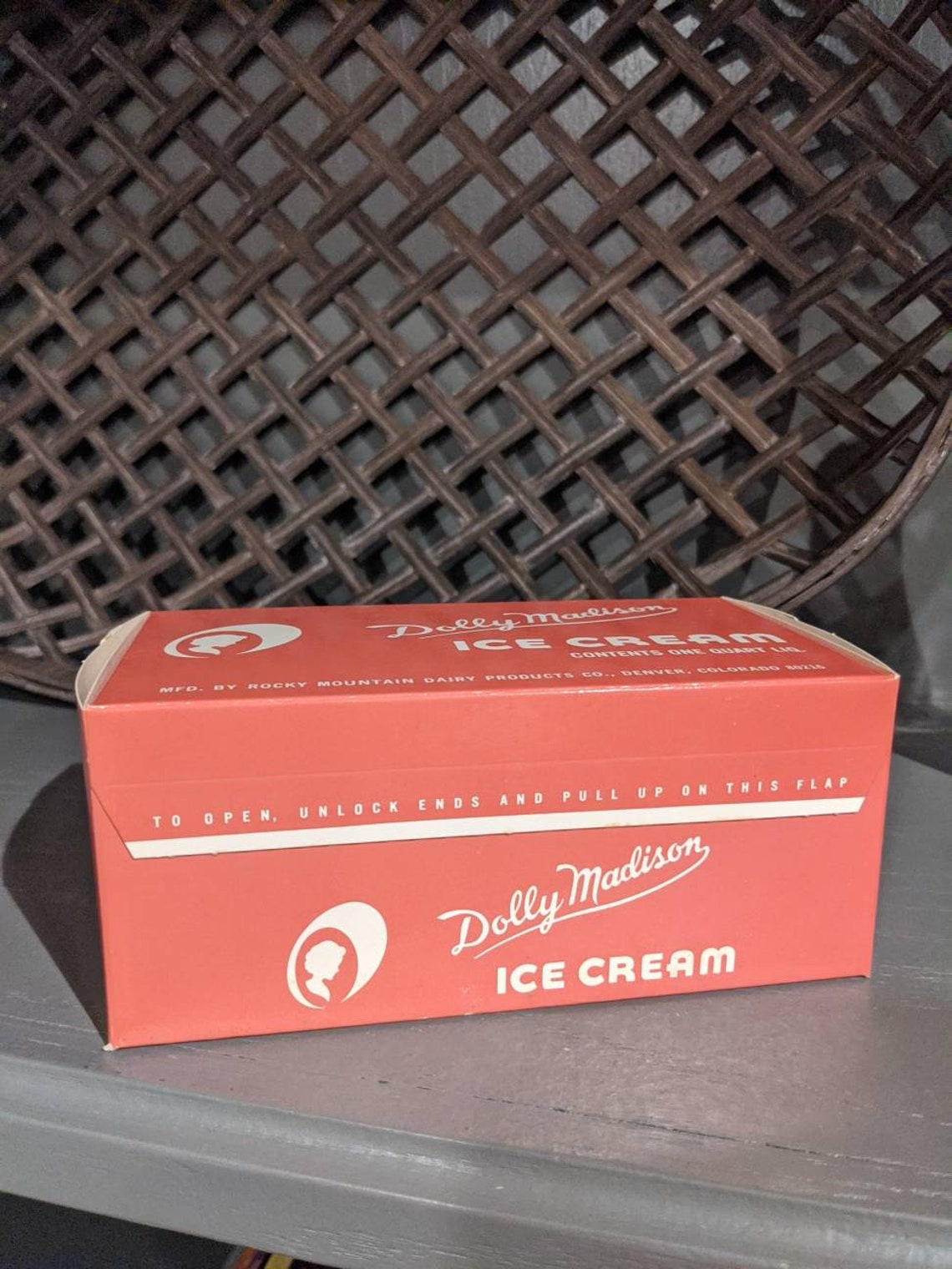 Large NOS 1970's Dolly Madison Ice Cream Quart Container Etsy