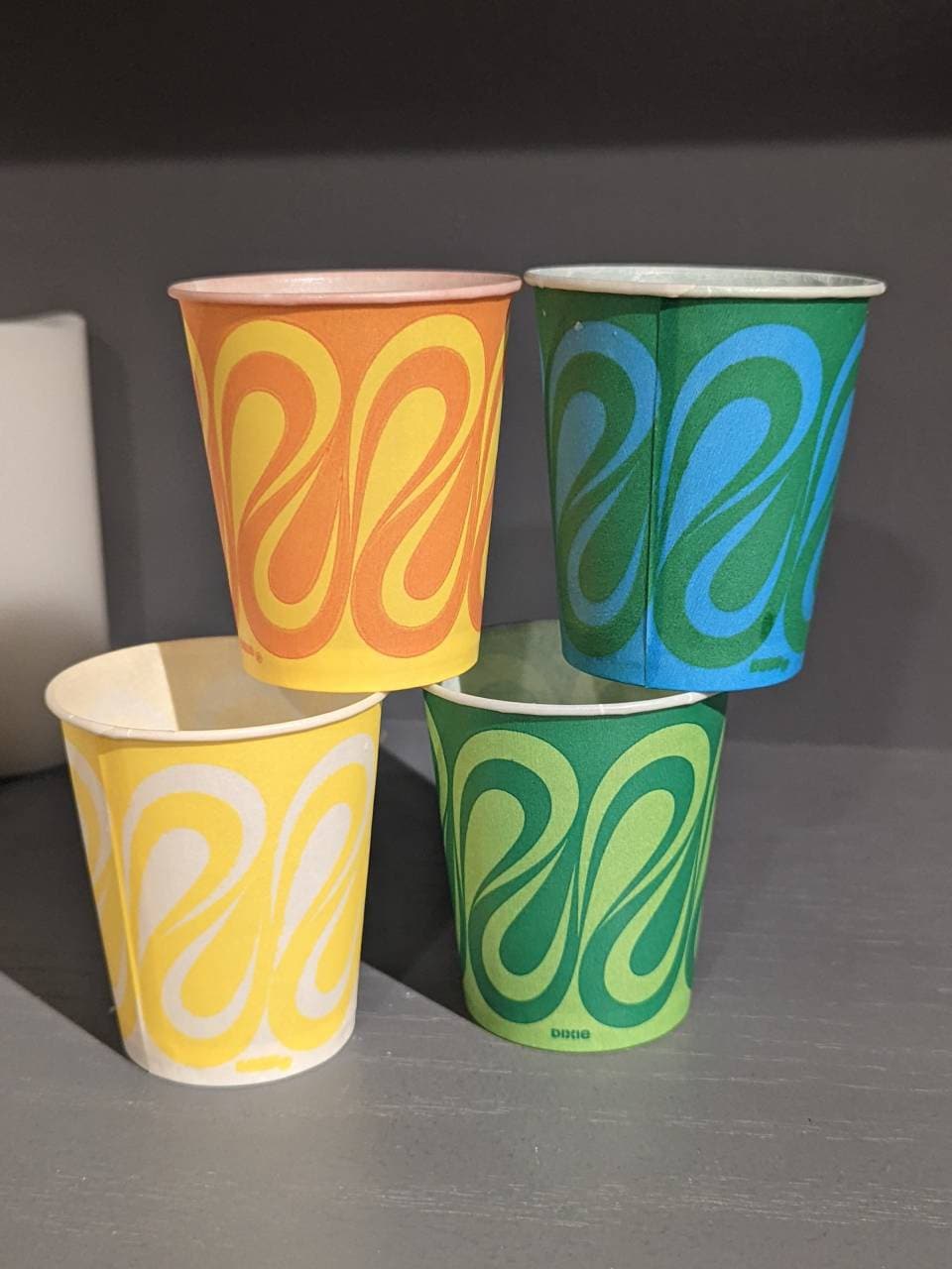 NOS 1970 Retro Dixie Waxed Paper Cup - Old & Original Ice Cream