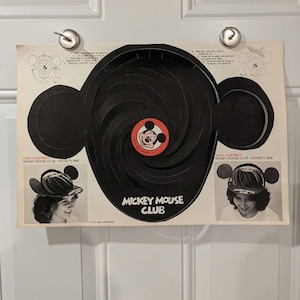 Original 1980s Walt Disney Productions Novelty Paper Hat Vintage Mickey Mouse