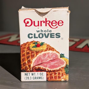 1980er 90er Jahre Alte & Original Durkee Cloves Gewürzdose aus Blech