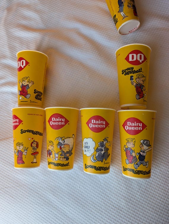1969 Dairy Queen Ice Cream Soda 12 Oz Drink Cup Old & Original