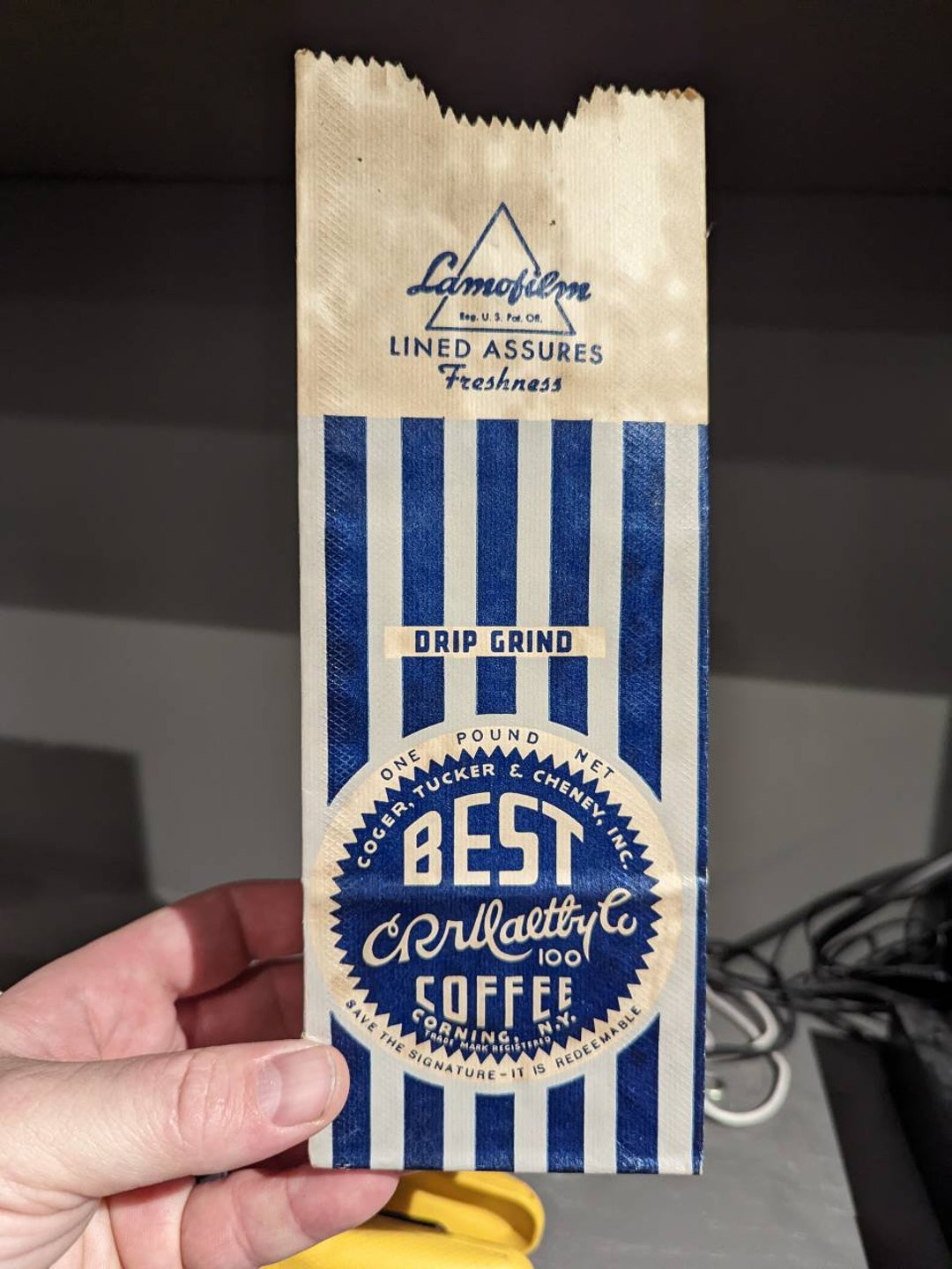 NOS 1930's Signature Brand Best Coffee Vintage Coffee Bag Etsy