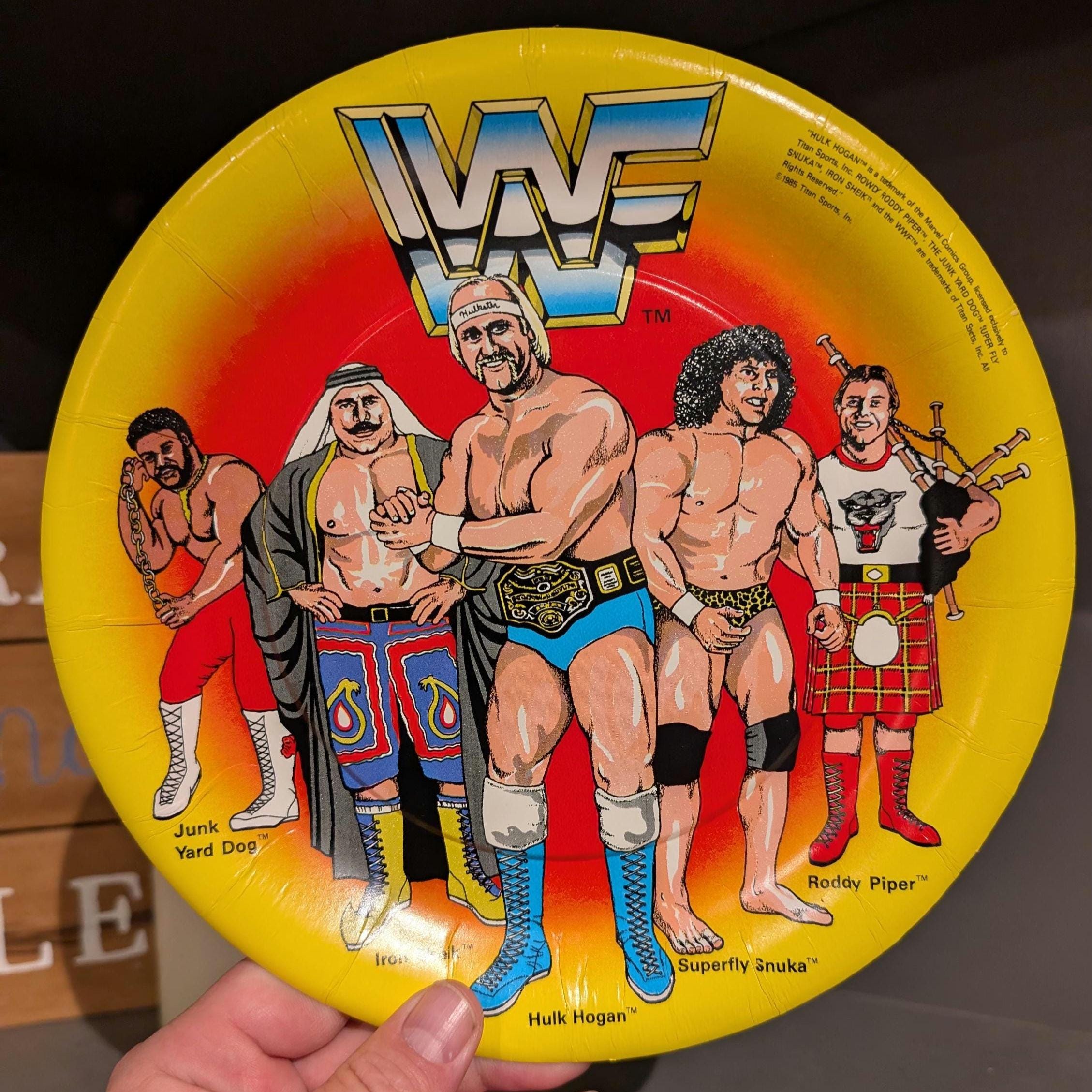 NOS 1985 WWF Happy Birthday Plate Themed Birthday Paper Plates