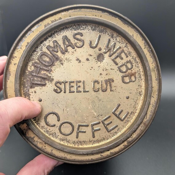 1930年代のオリジナル トーマス・J・ウェッブ コーヒー缶 - 古い