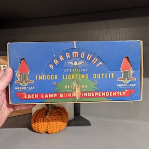 Old & Original 1940&#39;s Paramount Christmas Lights Display Box - General Electric.