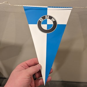Banderas de exhibición de concesionarios de automóviles BMW de los años 60, 70 y 80, banderas de gasolineras, juegos de vinilo de 5 banderas