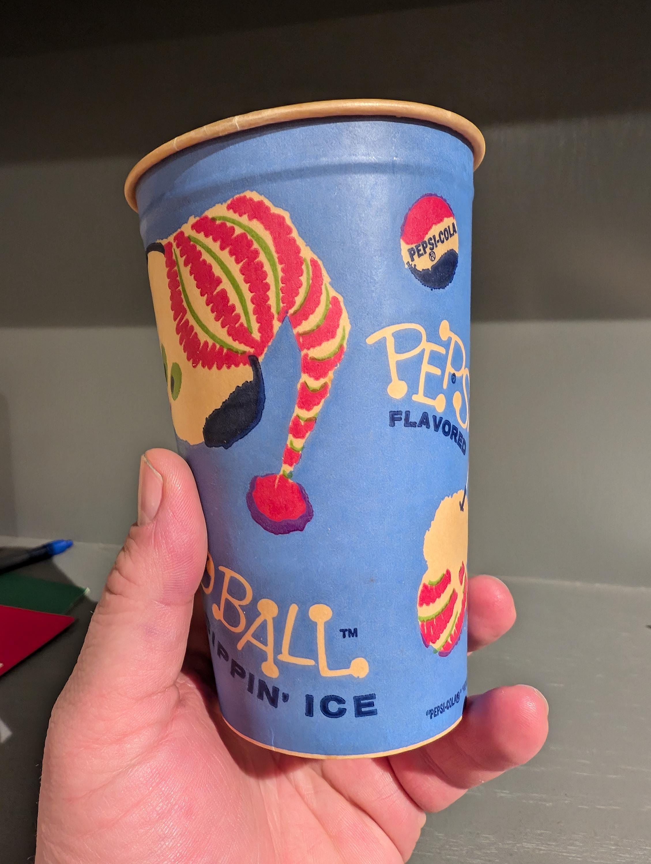 NOS 1960's Pepsi Snowball Sipping Ice Waxed Drink Cup - Old