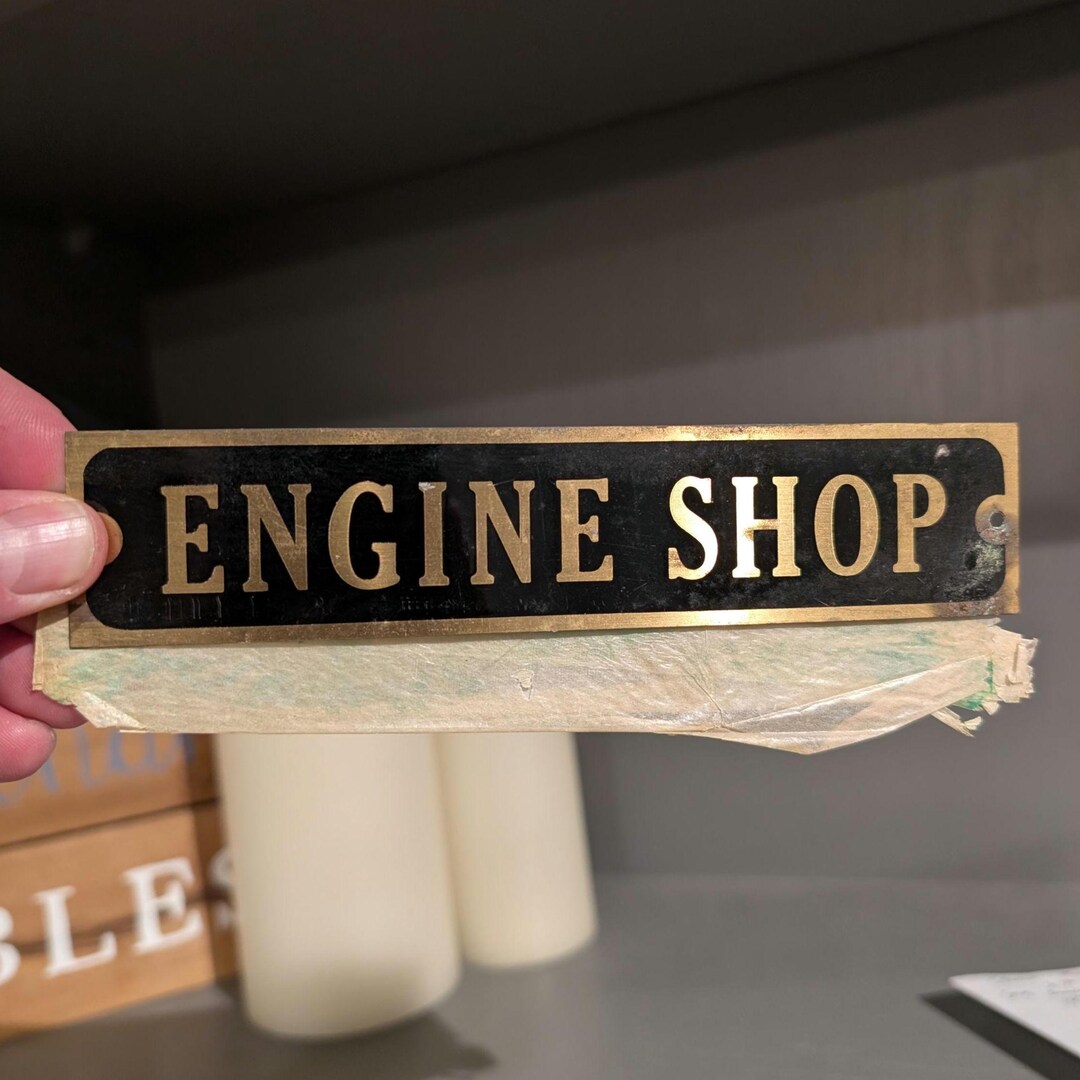 1930s 30s Engine Room Sign -metal - Old & Original Vintage Industrial ...