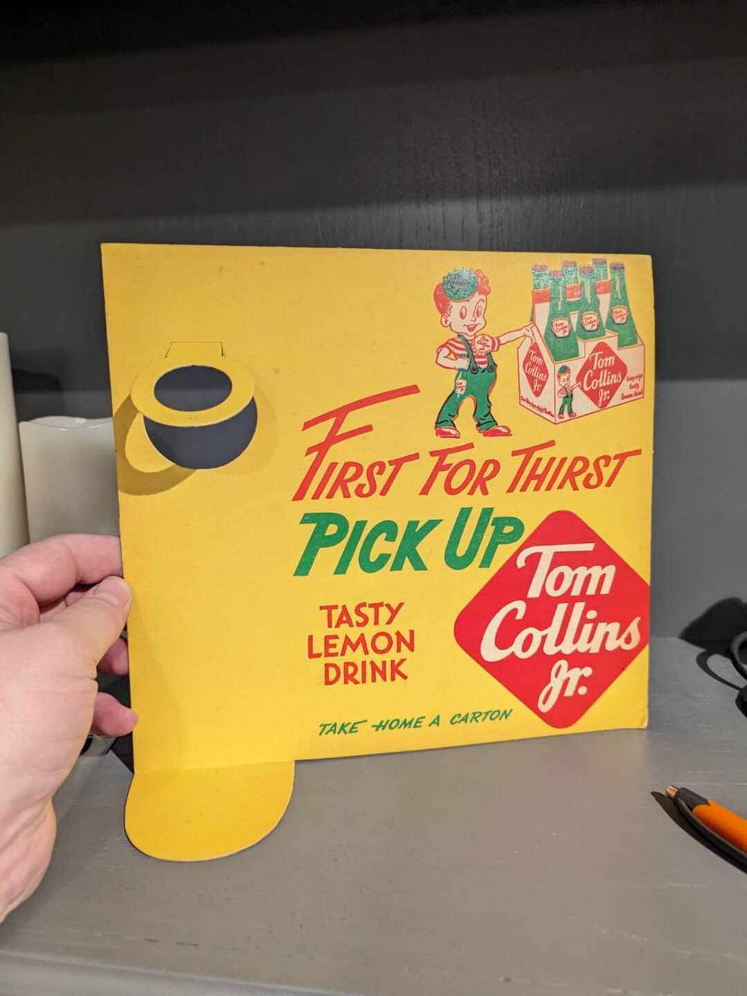 Original 1960's Tom Collins Jr Soda Bottle Topper NOS Etsy