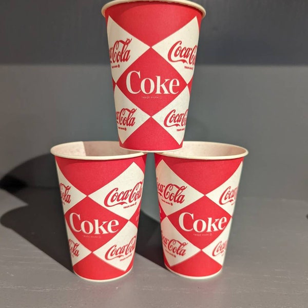 Coca Cola Paper Cups Etsy