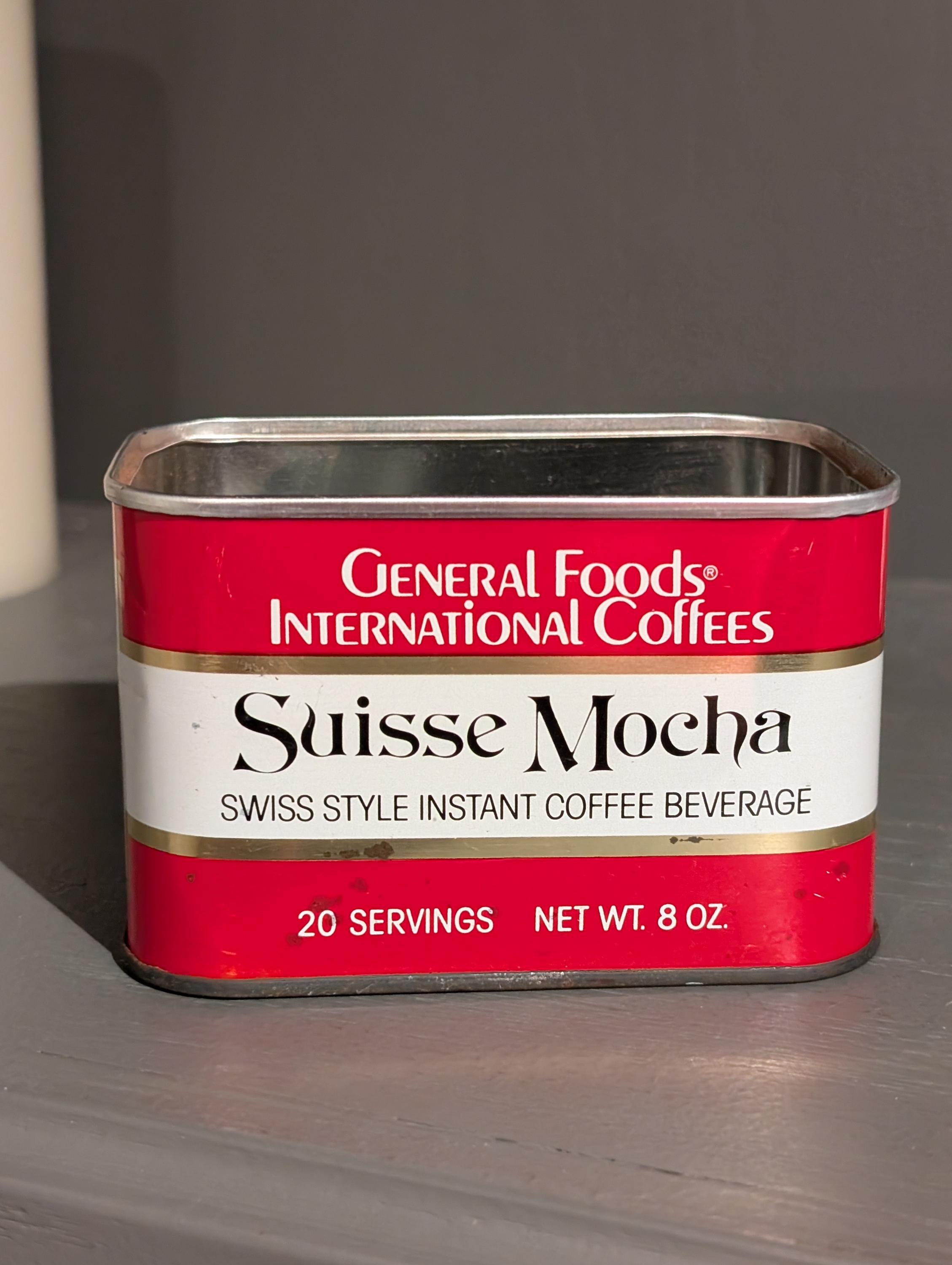 1980s General Foods International Coffee Can Suisse Mocha Old Orignal Metal Coffee Can Empty Vintage Cans Etsy
