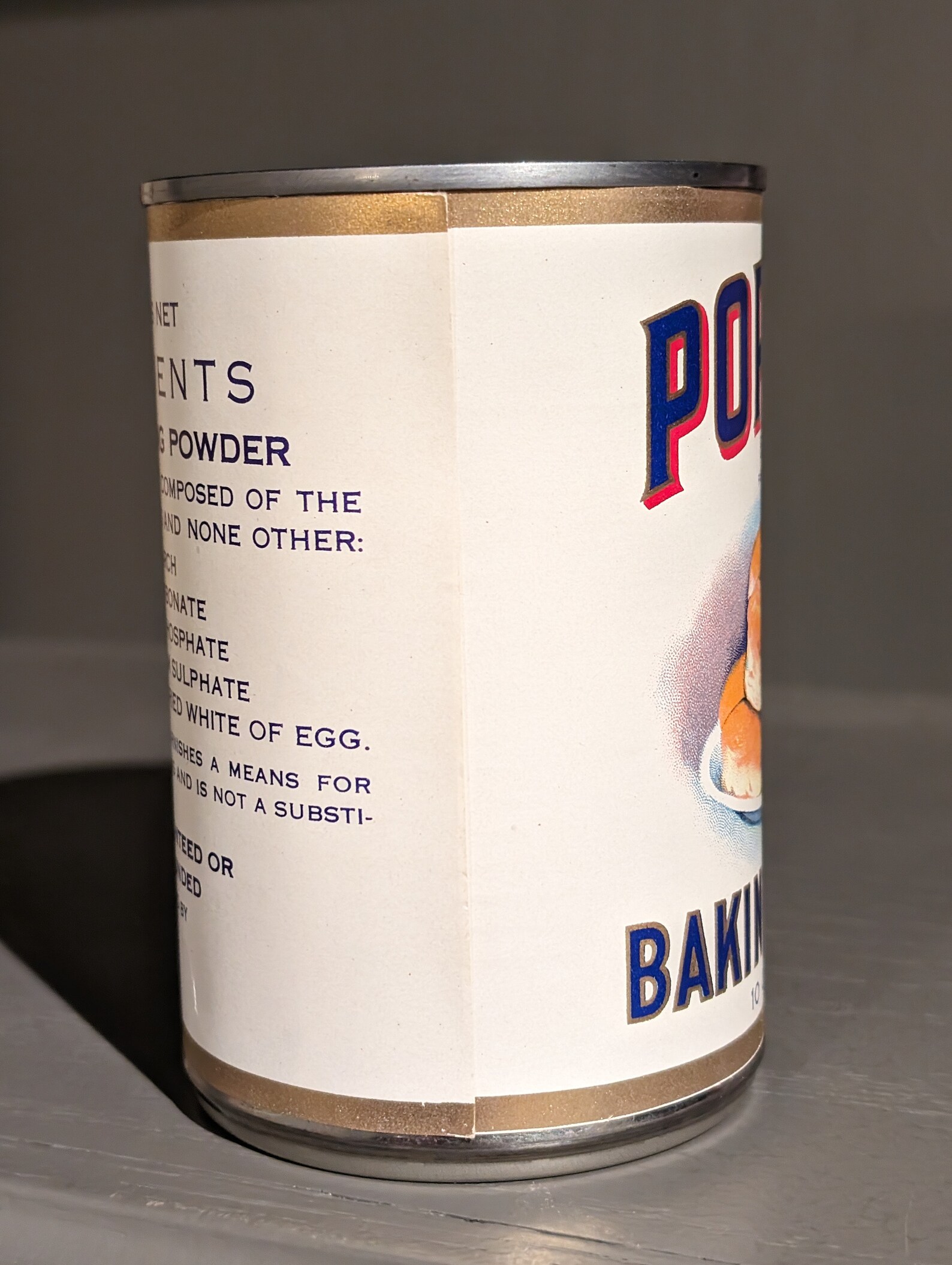1920s 30s 40s Popover Baking Powder Can Label on Can Original Vintage ...