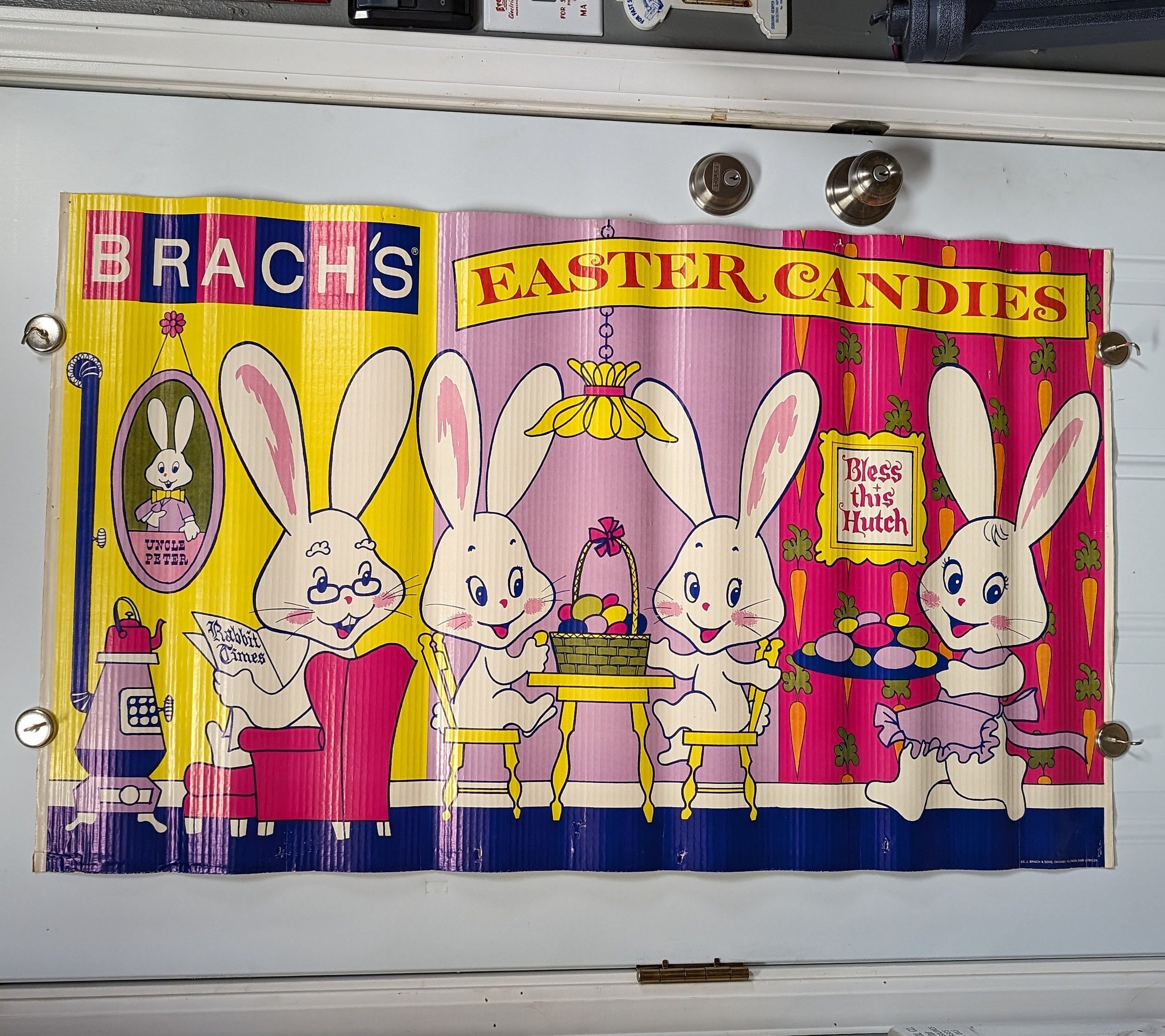 Large 1969 Brach's Candy Easter Candies Treats Display Original