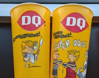 1969 Dairy Queen Ice Cream Soda 12 Oz Drink Cup Old Original