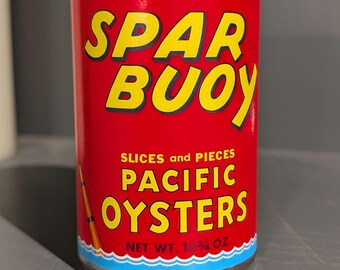 1940's/50's Captain Johns  Clam Bullion old can label on can - Chamcook, NB Soup Can