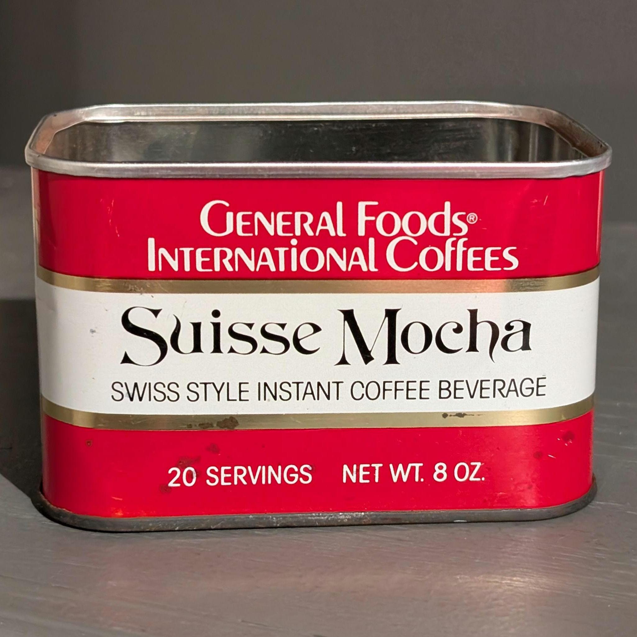 1980s General Foods International Coffee Can Suisse Mocha - Old