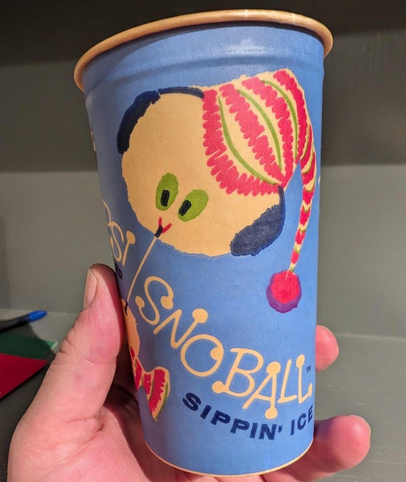 NOS 1960's Pepsi Snowball Sipping Ice Waxed Drink Cup - Old