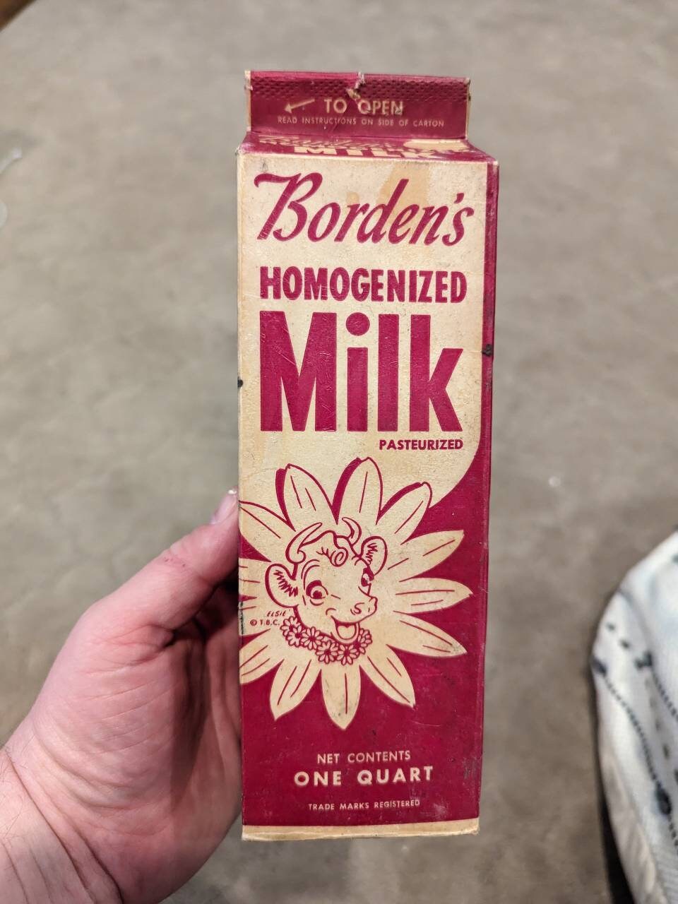 1950's ボーデン エルシー ビンテージ 貯金箱 アドバタイジング ミルク NOS 1950's Borden's Milk Waxed Milk Carton or Container Elsie the