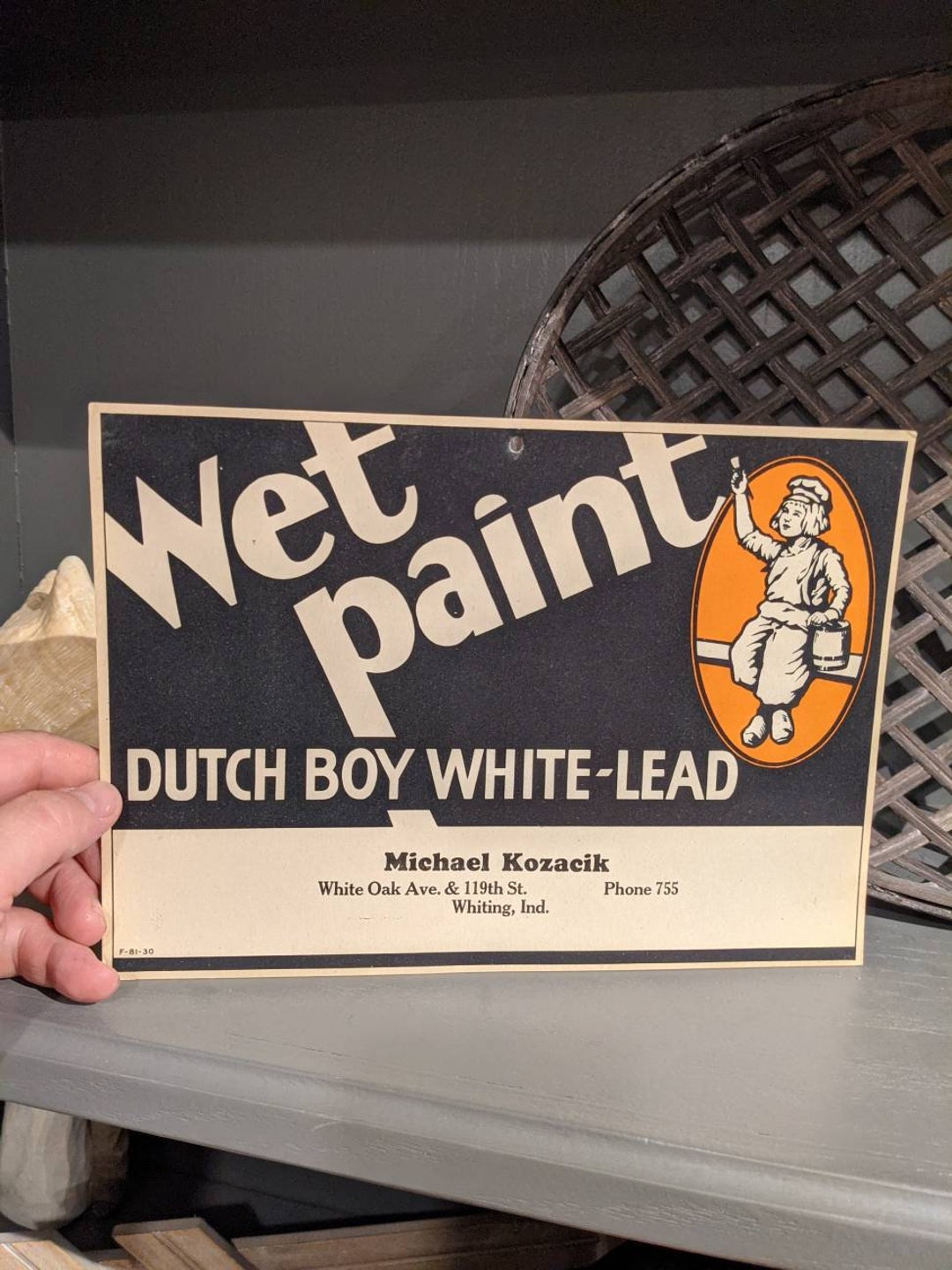 い*。様 レア Dutch Boy Paints ダッチボーイ 看板 Vintage 1955 Dutch