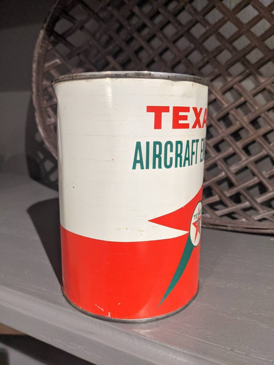 1959 Texaco Aircraft Engine Motor Oil Quart Motor Oil Can Etsy