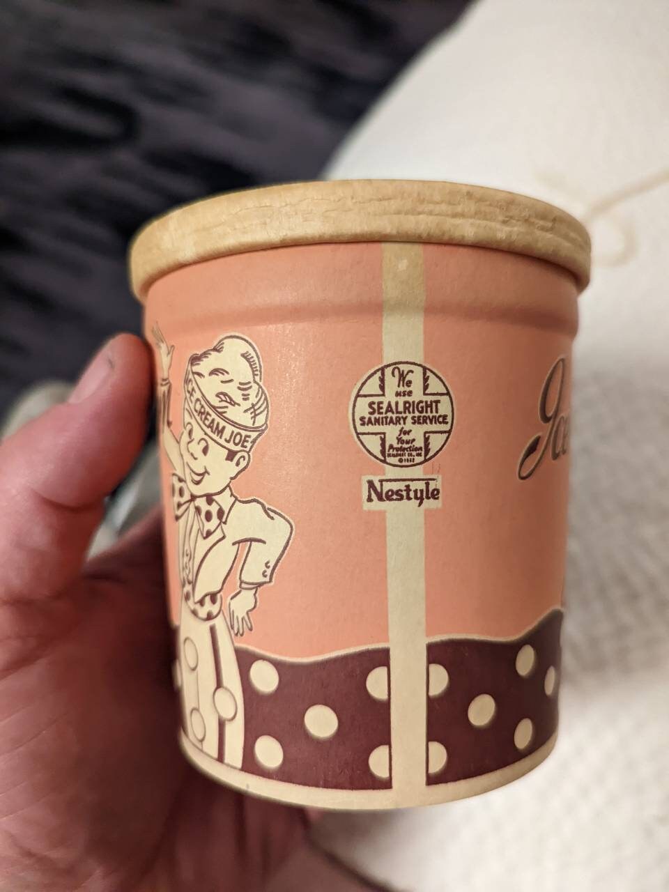 Original 1940's Ice Cream Joe Ice Cream Container Pint Etsy