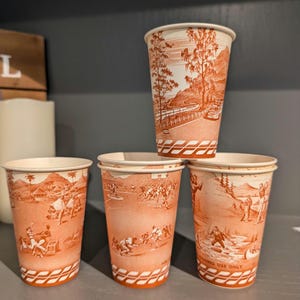 Vaso de papel para expendedoras con temática de los años 60, 7 1/4 oz, Dixie Paper Cup, antiguo y original
