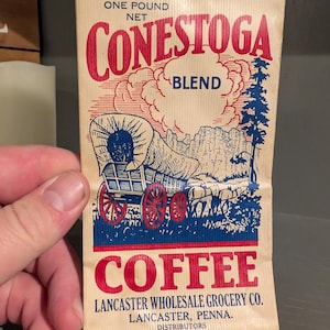 Vintage 1940&#39;s Conestoga Blend Coffee - Old & Original Coffee Lancaster Wholesale Grocery, Lancaster, Pennsylvania