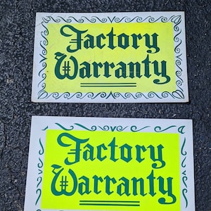 Original 1960&#39;s 70&#39;s Factory Warranty Car Dealership Car Sales Cardboard Sign Vintage CHOICE